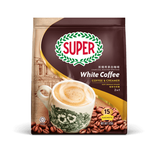 super coffee white coffee and creamer front