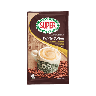 super coffee white coffee and creamer sachet